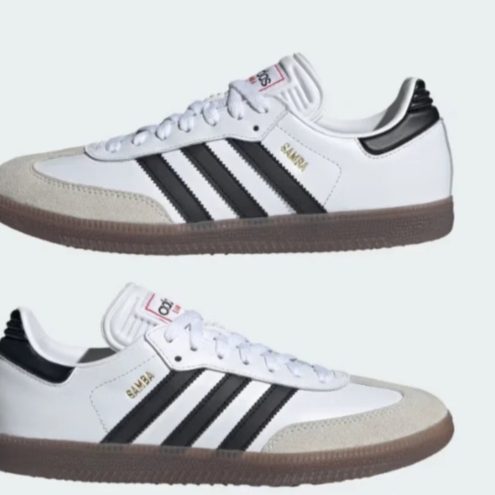 NEW! Adidas Samba White and Black Sneakers